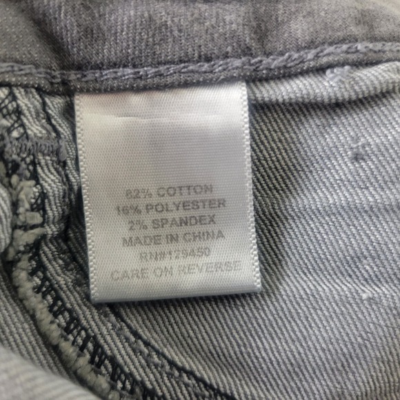 Elle Womens Jeans Size 6 Low Rise Gray Denim Jegging Distressed Charcoal Wash - Picture 9 of 16